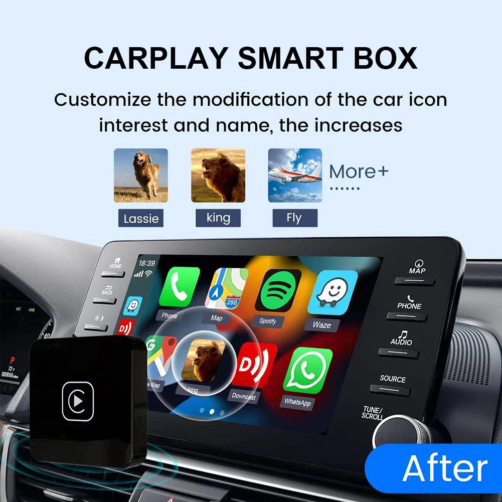 Carplay Wireless Dongle Wifi Bluetooth-compatible Auto Connect Car Play Adapter Voice Control Wireless Carplay for Car Upgrade