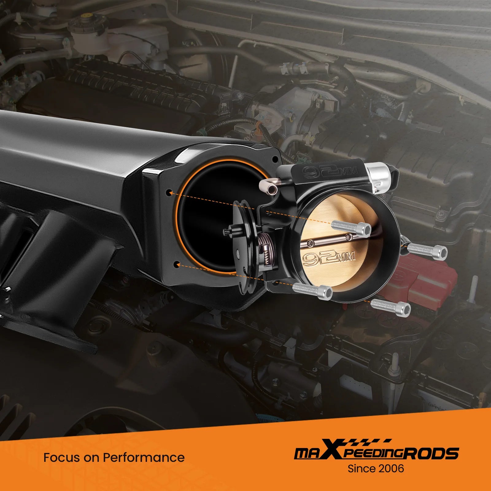صمام جسم الخانق 92 مم مع مستشعر موضع الخانق TPS لسيارات GMC III LS1 LS2 LS3 LS6 LS7 LSX