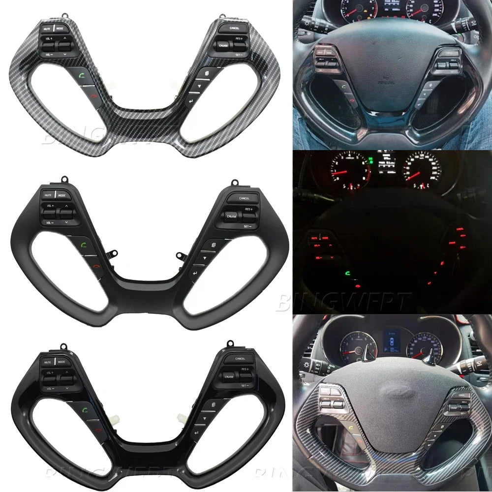 NEW Button Switch For KIA  K3 2016 2017 K3S  Steering Wheel Buttons Frame Switch Audio Voice Cruise Functions