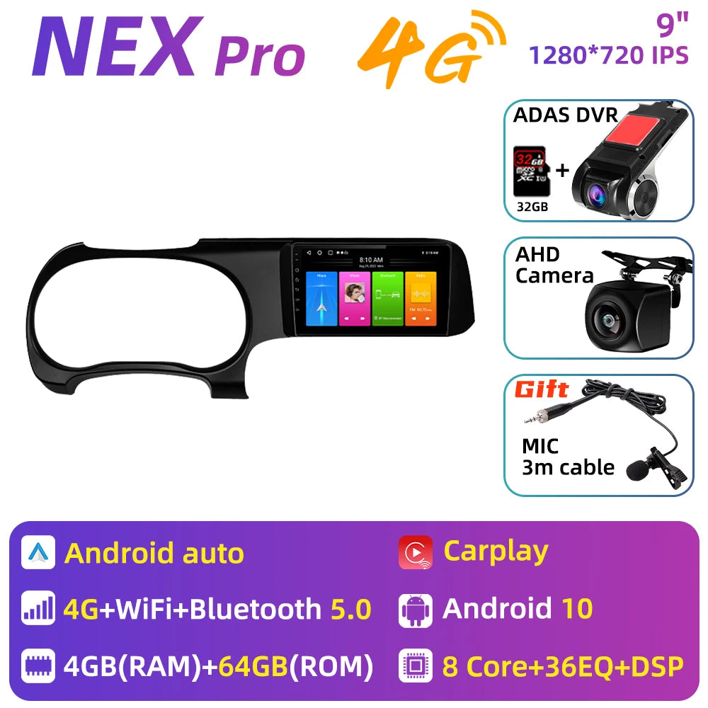 For Hyundai I10 2019 - 2023 Carplay Car Multimedia 2 Din Android Car Stereo Radio Auto Radio GPS Navigation Android Auto WIFI