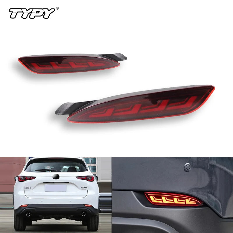 2 PCS LED Bumper Light Rear Lamp Brake Light Turn Signal Reflector For Mazda 6 Atenza 2019-2022  CX-5 CX5 2022-2023