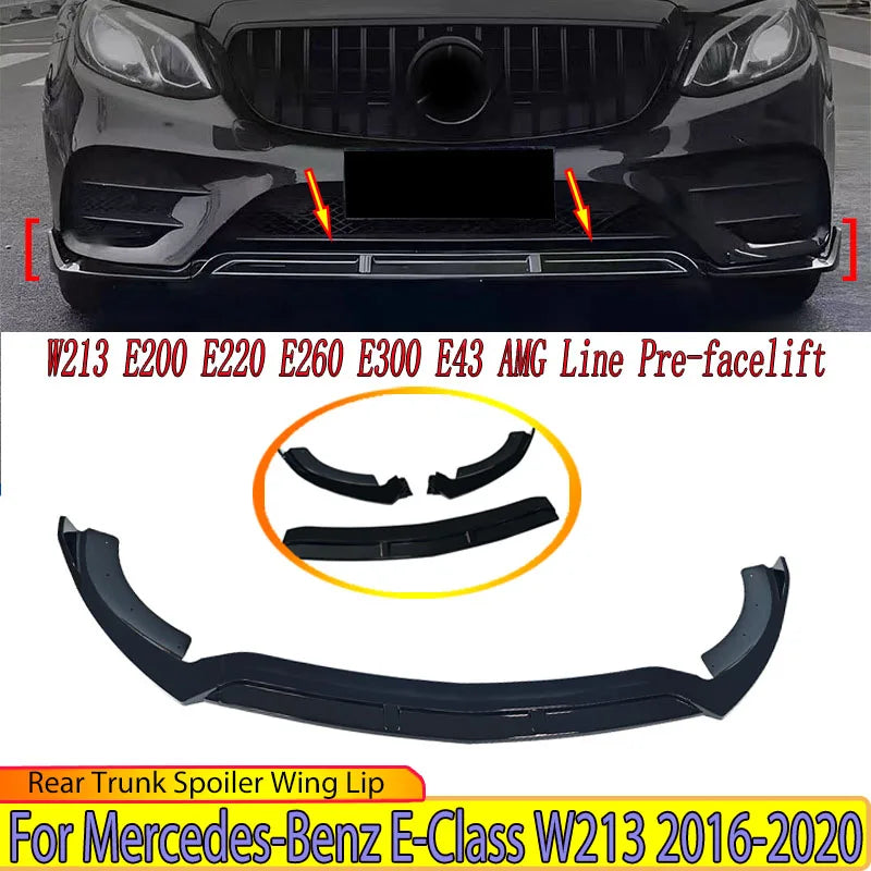 طقم هيكل السيارة الأمامي المحدث مسبقًا من مرسيدس بنز الفئة E W213 E200 E220 E260 E300 E43 AMG Line موديل 2016-2020