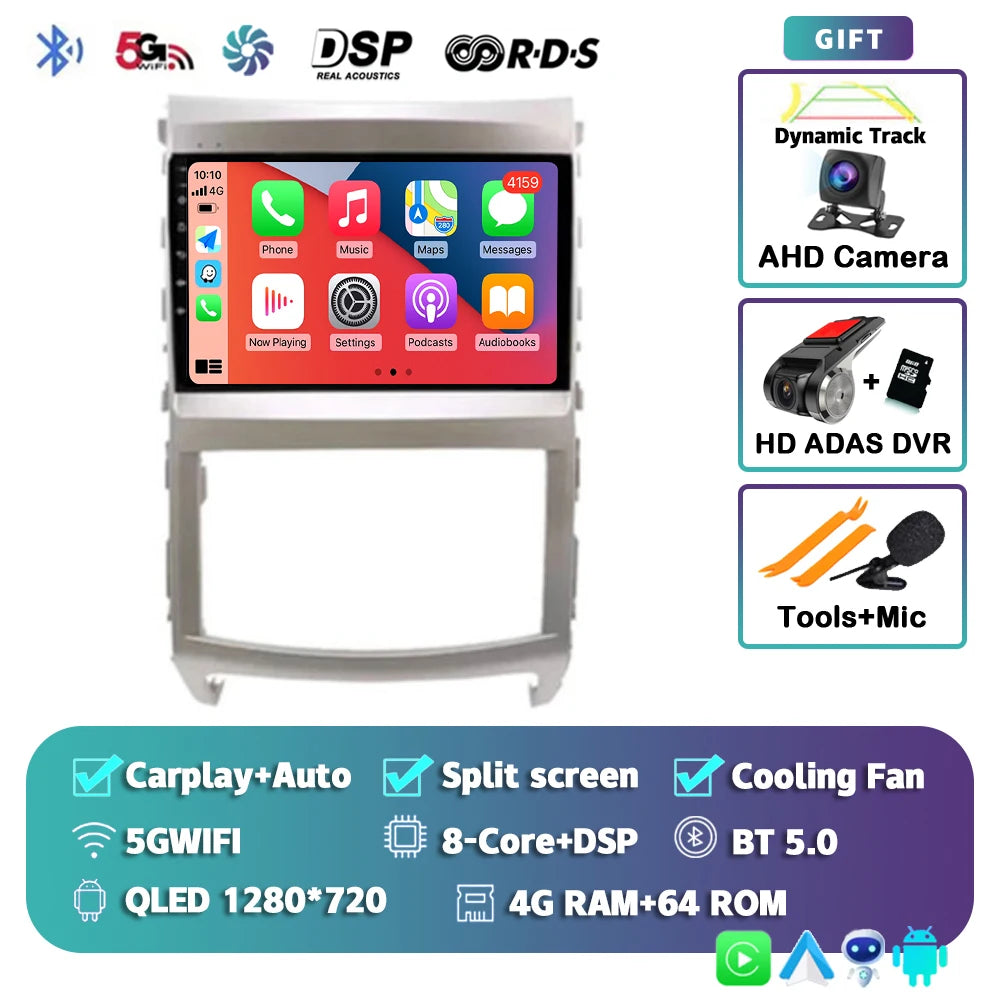 Android 14 For Hyundai Veracruz ix55 2006-2015 2K QLED Android Car Radio Multimedia Video Player GPS Stereo CarPlay 4G Head Unit