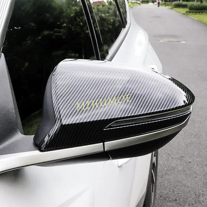 For 2021-2025 Hyundai Tucson Car Exterior Side Rearview Mirror Cover Cap Carbon Fiber Style 2022 2023 2024