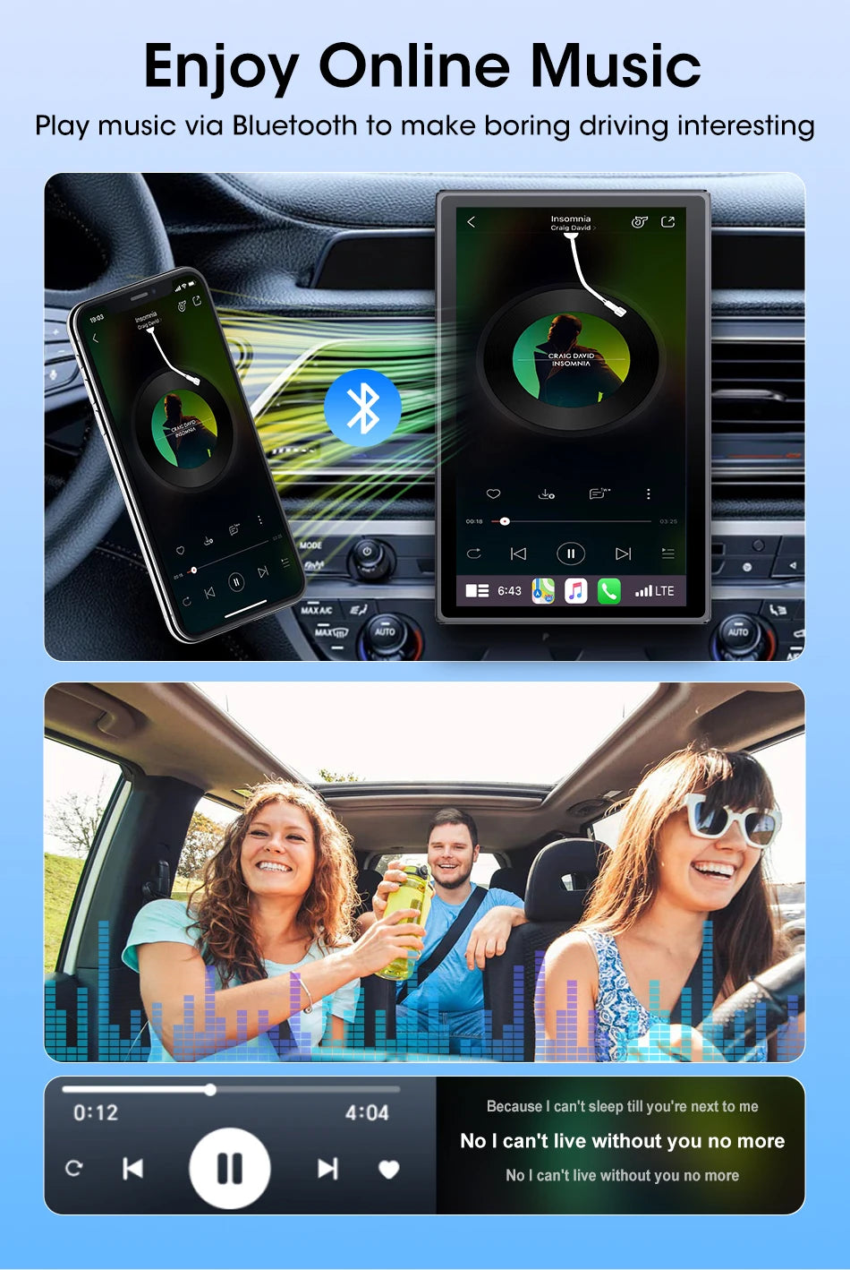 New 7/8/9" Carplay Screen for Car Vertical Screen Car Radio Wireless Carplay Android Auto Multimedia Video Player Car Monitors