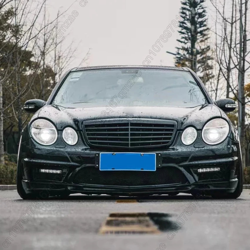 شبكة المصد الأمامي لسيارة مرسيدس W211 E-Class E280 E320 E350 E400 E500 AMG سيدان 2006-2009 طقم ضبط هيكل شبكة السباق