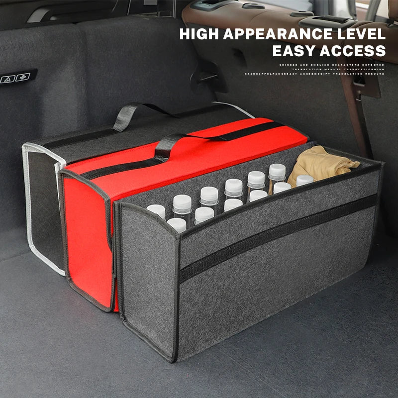 Car Storage Bag Folding Travel Tidying Box Trunk Tools Case For Hyundai Kona Tucson I10 I20 I30 I40 Getz IX35 Venue Accent Ioniq