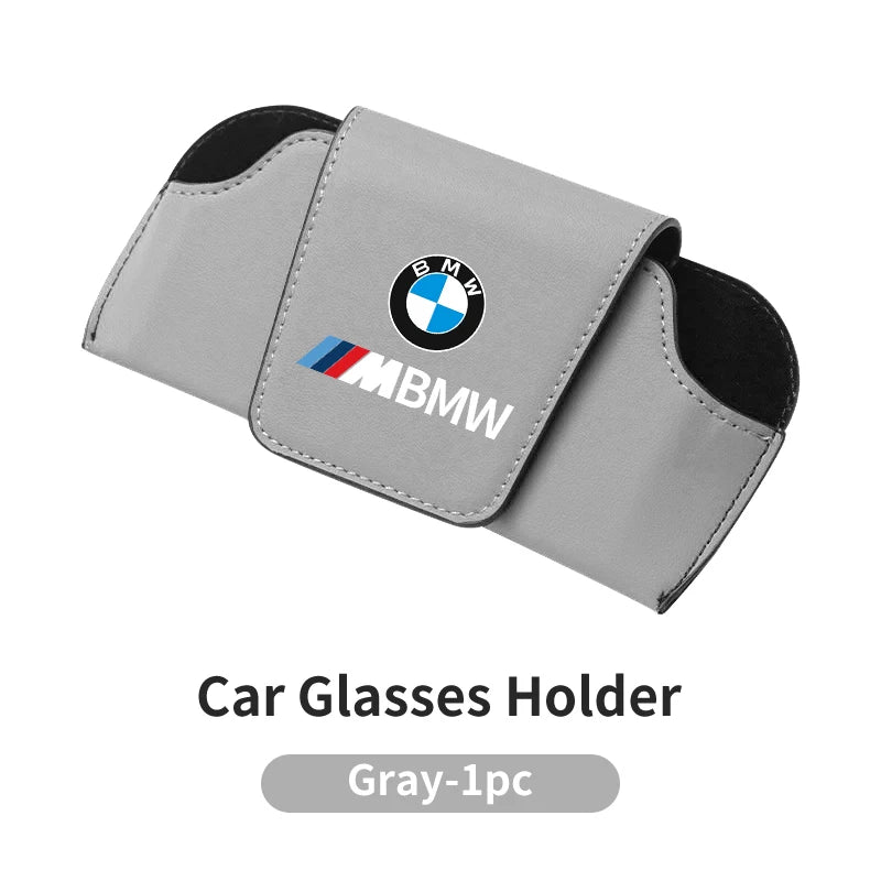 حافظة تخزين واقية من الشمس للسيارة مع مشبك نظارات شمسية لسيارة BMW E46 E90 E60 F30 F10 E39 E36 F20 E87 E70 E91 E30 G60