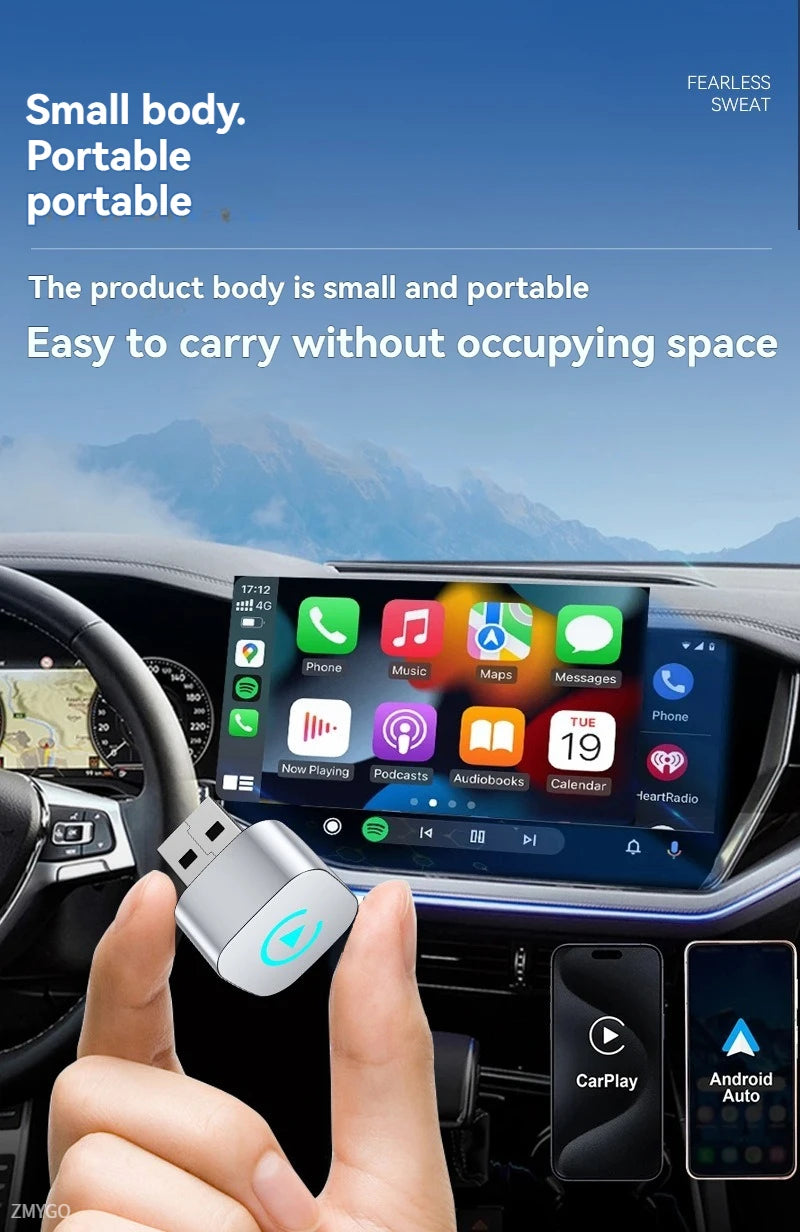 Carplay AI Box Android 13 Original Wired Carplay 2in1 wifi Bluetooth mini Portable Auto Cars Wireless Carplay Android Auto Box