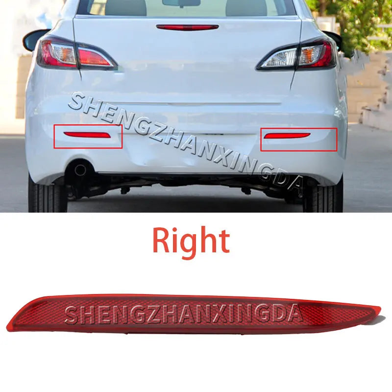 For Mazda 3 Bl 2009- 2013Rear Bumper Reflector Fog Warning Light Car Durability for Mazda Left+Right Lighting Part Red Replace 2009~2013