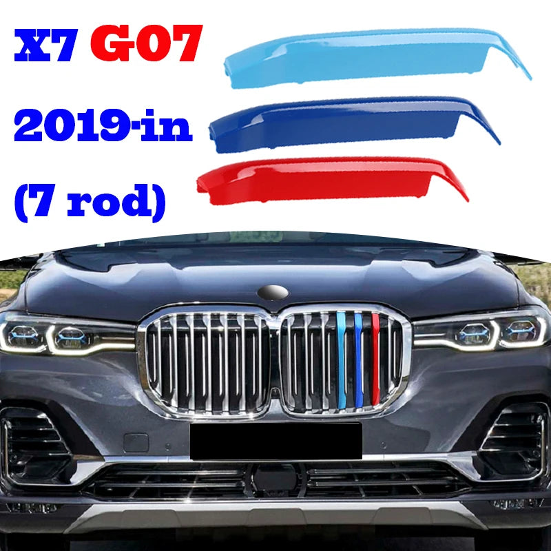 3 قطع شريط تزيين شبكة السيارة لسيارات BMW X1 X2 X3 X4 X5 X6 X7 E84 F48 F49 F39 E83 F25 G01 F26 G02 E70 F15 E53 G05 E71 E72 F16 G06 G07