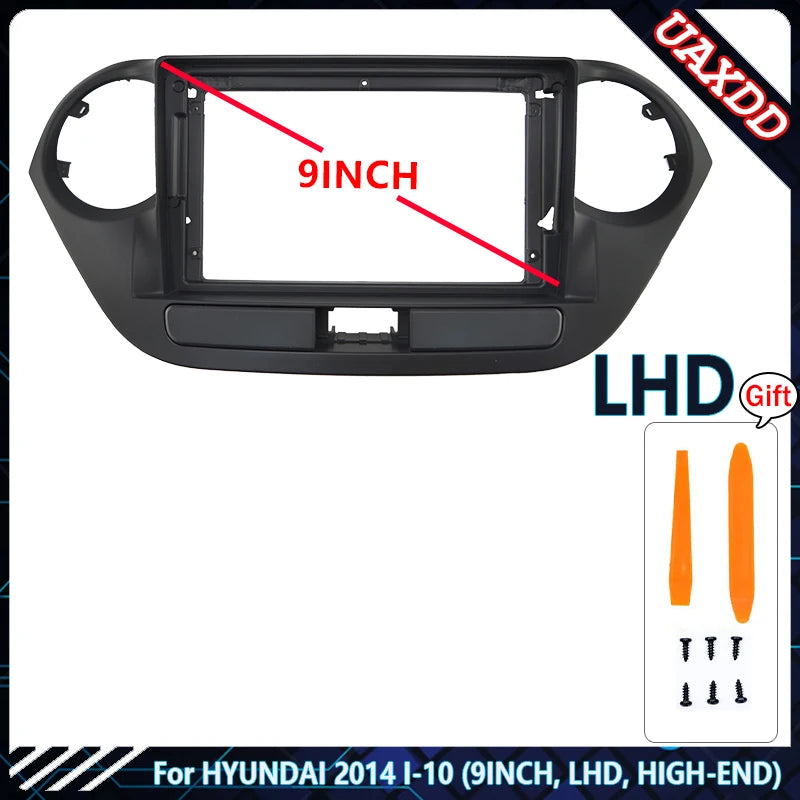 For HYUNDAI 2014 I-10 9INCH HIGH-END Car Radio Android Stereo audio screen multimedia video player navigation  Harness frame
