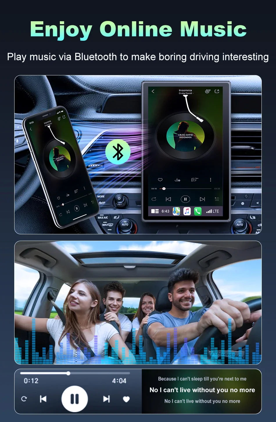 New 8 inch Carplay Screen for Car Wireless Carplay Android Auto Horizontal and Vertical Screen Navigation GPS Portable Car Radio