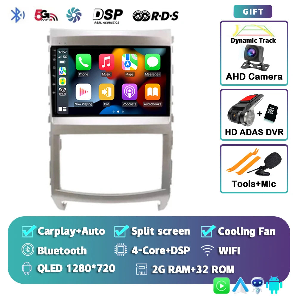 Android 14 For Hyundai Veracruz ix55 2006-2015 2K QLED Android Car Radio Multimedia Video Player GPS Stereo CarPlay 4G Head Unit