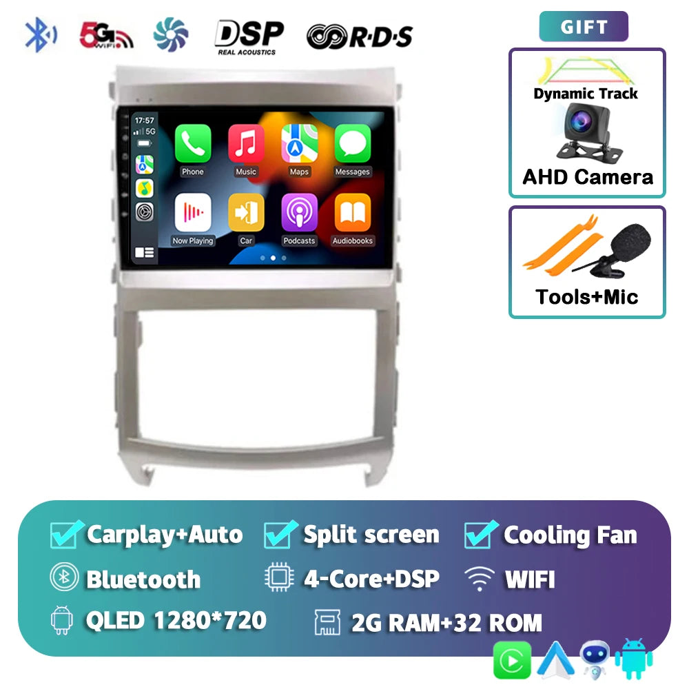 Android 14 For Hyundai Veracruz ix55 2006-2015 2K QLED Android Car Radio Multimedia Video Player GPS Stereo CarPlay 4G Head Unit