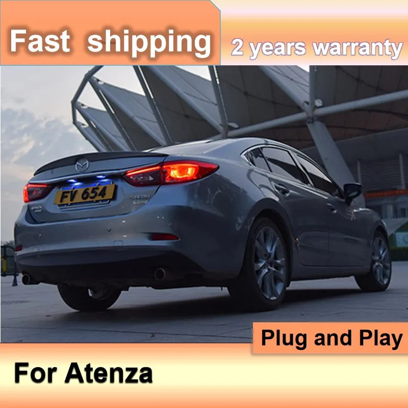 Car Accessories for Mazda 6 Taillights 2013-2018 Atenza Tail Light Rear DRL Fog Brake Turn Signal Reversing