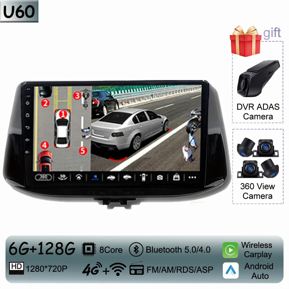 Car Radio For Hyundai I30 I30 2017 2018 2019 2020 2021 WIFI Multimedia Video Player Navigaion GPS No 2Din DVD Stereo Head Unit