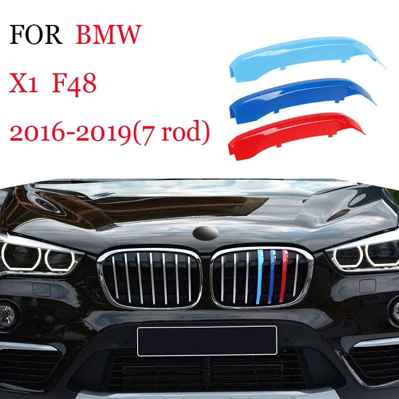 3 قطع شريط تزيين شبكة السيارة لسيارات BMW X1 X2 X3 X4 X5 X6 X7 E84 F48 F49 F39 E83 F25 G01 F26 G02 E70 F15 E53 G05 E71 E72 F16 G06 G07