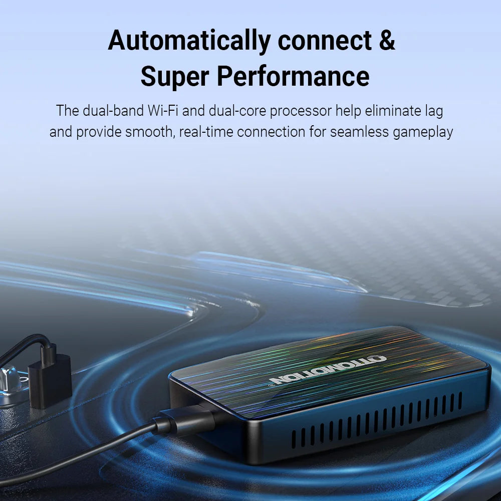 Play2Video Pro Wireless CarPlay Android Auto All-in-one Adapter Built-in 5 Video App Support TV Box Car Play Newest 2025