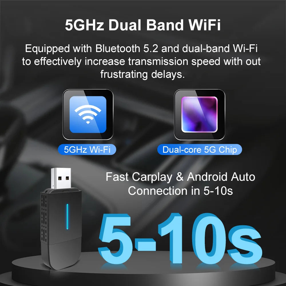 Car Wired To Wireless Carplay Box Car Interconnection Box Car Adapter Wireless Carplay Box Plug and Play