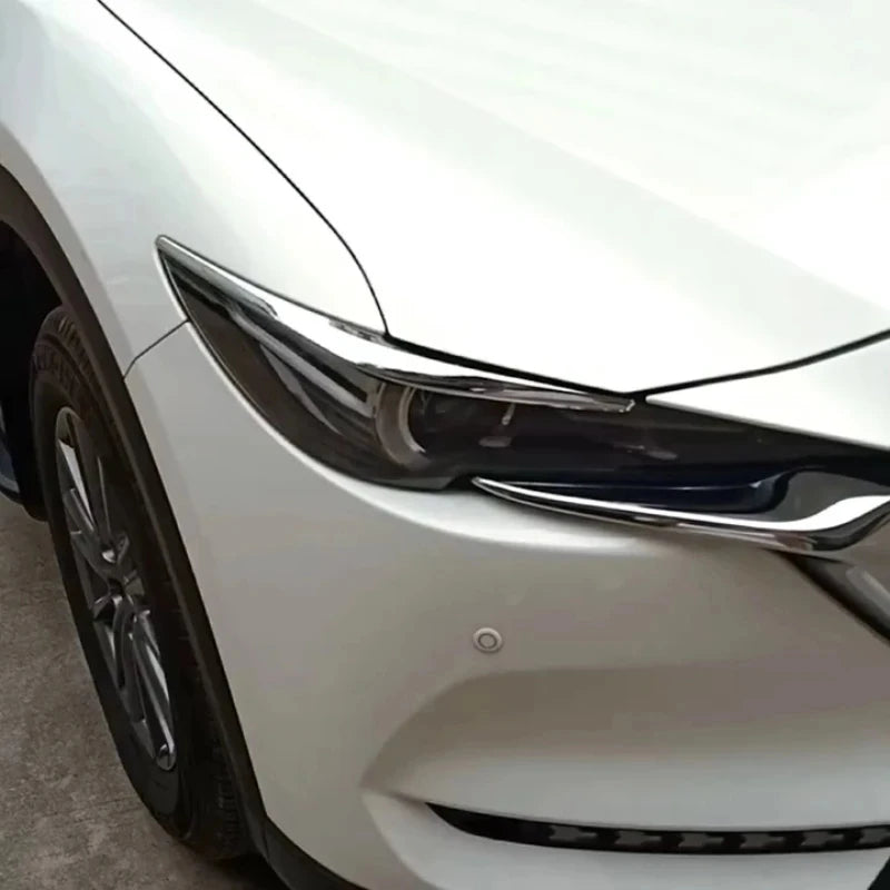 Exterior Accessories For Mazda CX5 CX-5 KF CX8 CX-8 2017-2022 2023 Headlights Eyebrow Eyelids Chrome Cover Trim Headlamp Cover