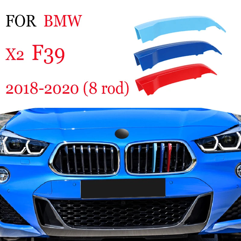 3 قطع شريط تزيين شبكة السيارة لسيارات BMW X1 X2 X3 X4 X5 X6 X7 E84 F48 F49 F39 E83 F25 G01 F26 G02 E70 F15 E53 G05 E71 E72 F16 G06 G07