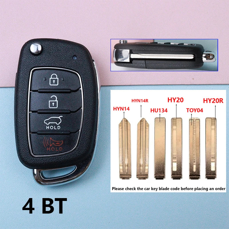 Car Key Shell Case for Hyundai Santa Fe Creta Kona Tucson I10 Sonata I40 Elantra I20 Elantra Verna Solaris IX25 IX35 IX45 HB20