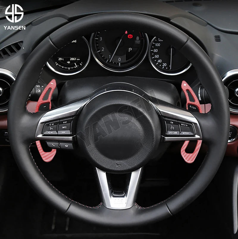 2pcs/lot Car Sports Steering Wheel Shift Paddle Shifter For Mazda 3 6 CX-3 CX-4 CX-5 MX-5 Paddle Shift Sticker Accessories