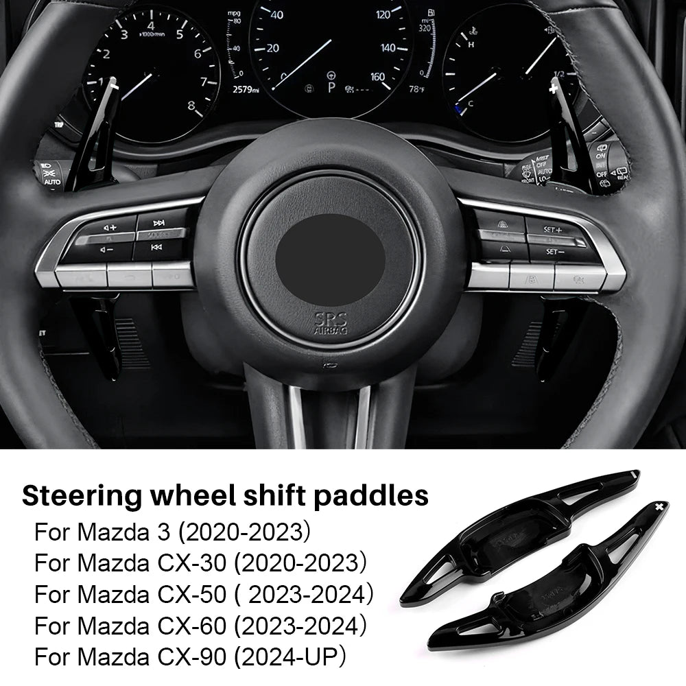 Car Steering Wheel Shift Paddle Shifter For Mazda 3 Mazda3 CX30 CX-30 2020 2021 2022 2023 CX-50 CX-60 CX-90 2024 Accessories