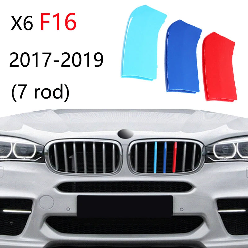 3 قطع شريط تزيين شبكة السيارة لسيارات BMW X1 X2 X3 X4 X5 X6 X7 E84 F48 F49 F39 E83 F25 G01 F26 G02 E70 F15 E53 G05 E71 E72 F16 G06 G07