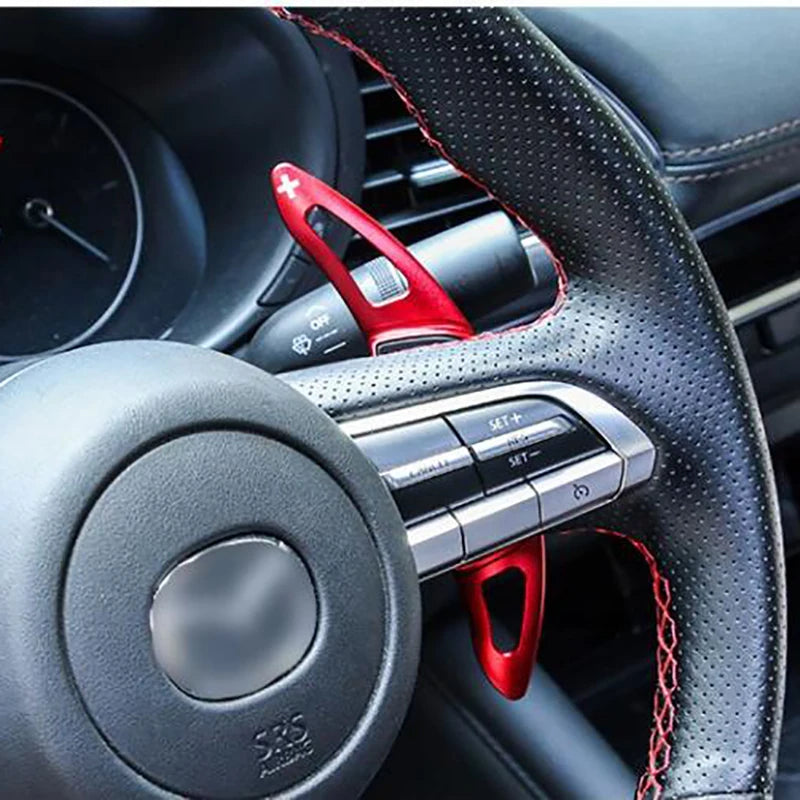 1Pair Steering Wheel Gear Shift Paddle Shifter For Mazda 3 Mazada3 CX30 CX-30 2020 2021 2022 Aluminum Alloy Paddle Extension