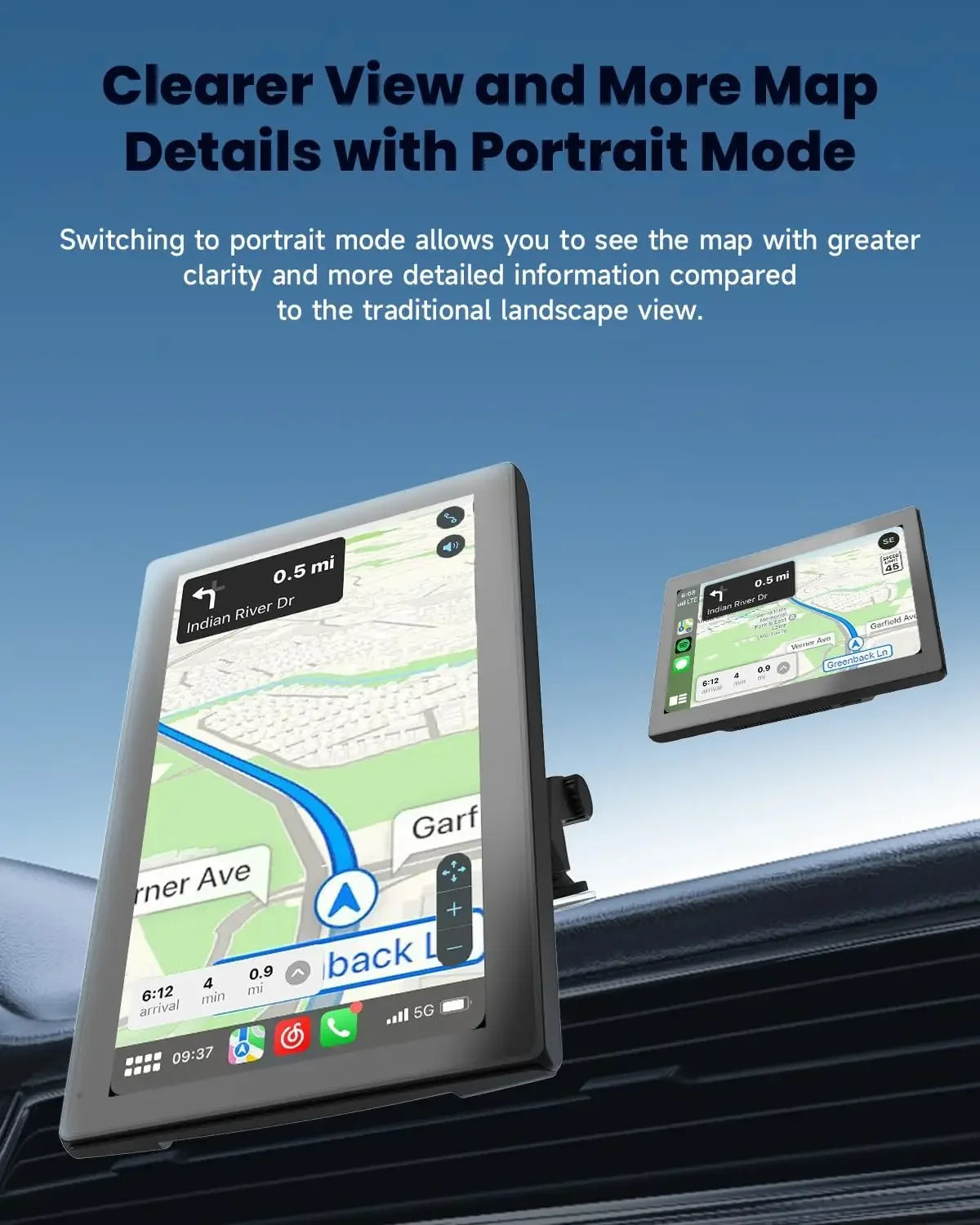 New 8 inch Carplay Screen for Car Wireless Carplay Android Auto Horizontal and Vertical Screen Navigation GPS Portable Car Radio