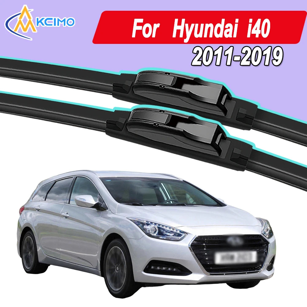 Silicone Car Wiper Blades for Hyundai	i40		2011-2019  - All Weather Silent Wiper Blades, Quick Release Clip