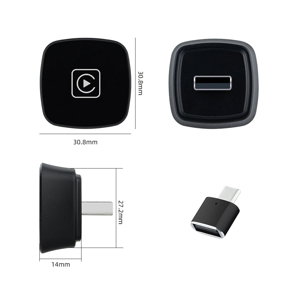 Plug-And-Play 2 In 1 Wireless Carplay Android Auto for Hyundai Honda Haval Genesis Ford Fiat Dodge Chevrolet Borgward Ram Volvo