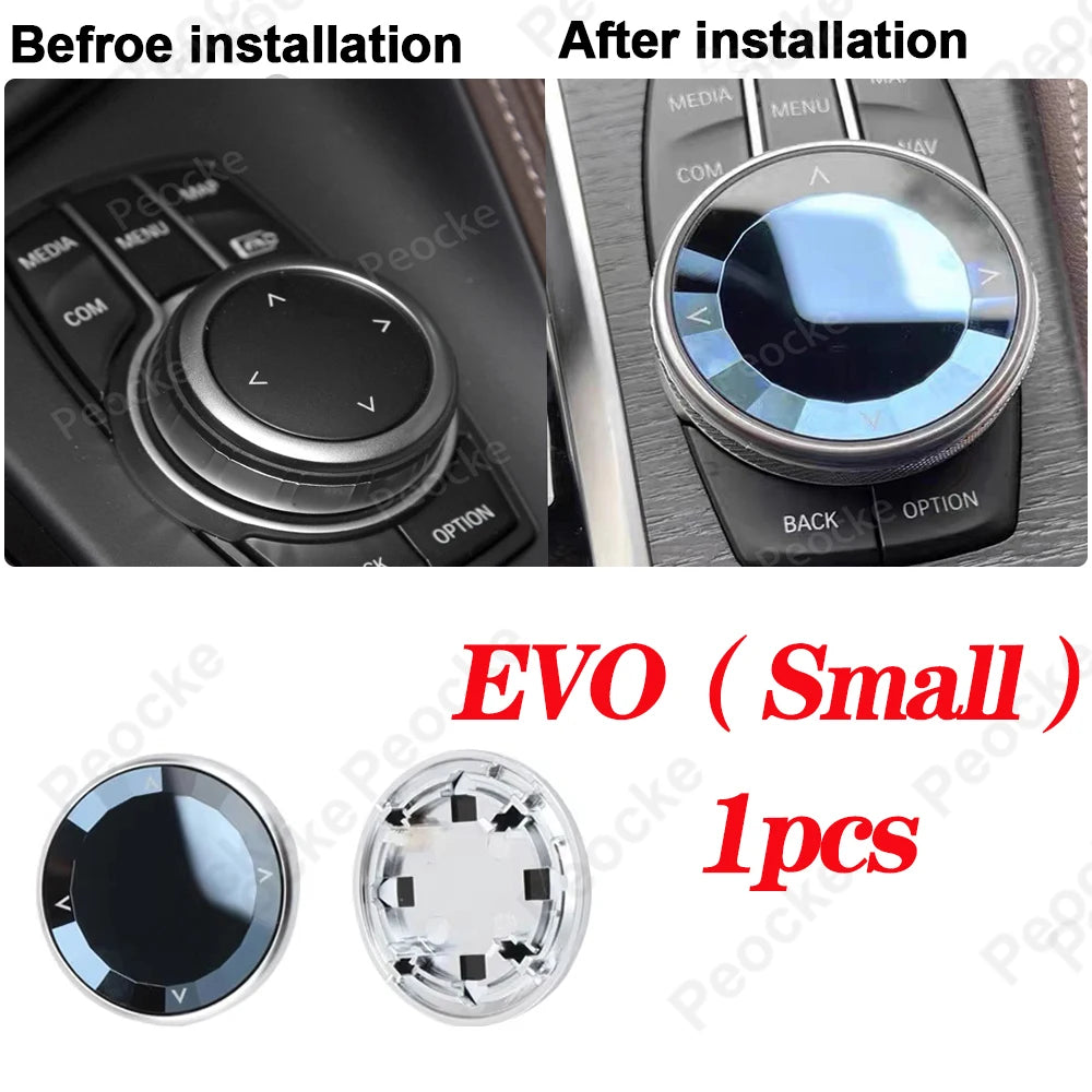 مقبض الوسائط المتعددة الكريستالي لسيارة BMW F33 F20 G20 G12 G30 F30 F11 غطاء أزرار الوسائط المتعددة للسيارة G26 G29 F10 F06 F22 F36 ملحق السيارة