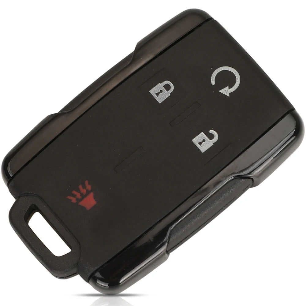 حافظة دخول بدون مفتاح jingyuqin 3/4/5/6BTN لسيارة GMC Yukon XL Chevrolet Tahoe Suburban Sierra Silverado مزودة بغطاء مفتاح التحكم عن بعد 