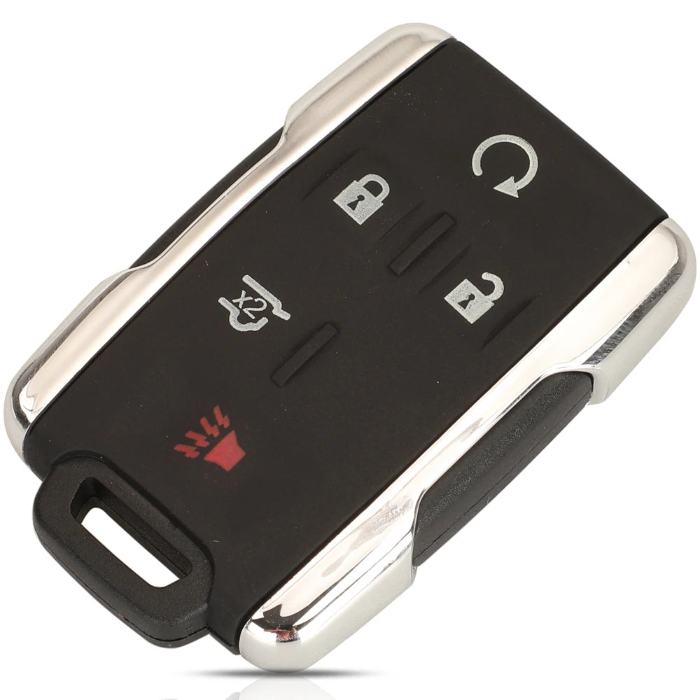 حافظة دخول بدون مفتاح jingyuqin 3/4/5/6BTN لسيارة GMC Yukon XL Chevrolet Tahoe Suburban Sierra Silverado مزودة بغطاء مفتاح التحكم عن بعد 